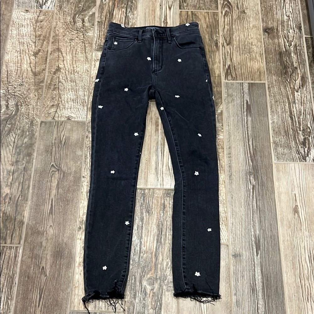 Abercrombie & Fitch Black Super Skinny High Rise Jeans size 24.